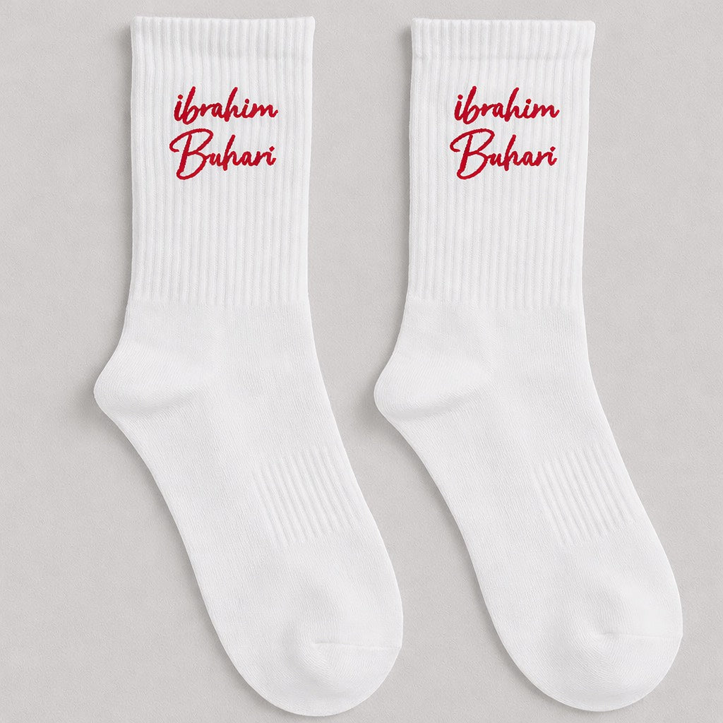 Everyday Sock in White and Red