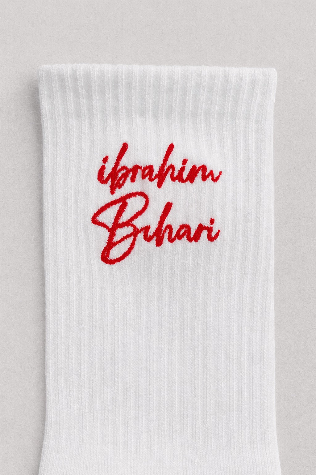 Everyday Sock in White and Red